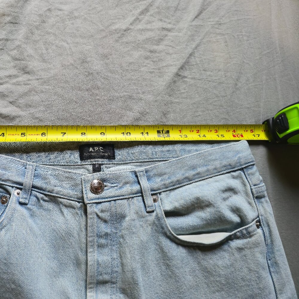 A.P.C 100% Cotton denim light wash blue jeans - Size 31 - Picture 10 of 16